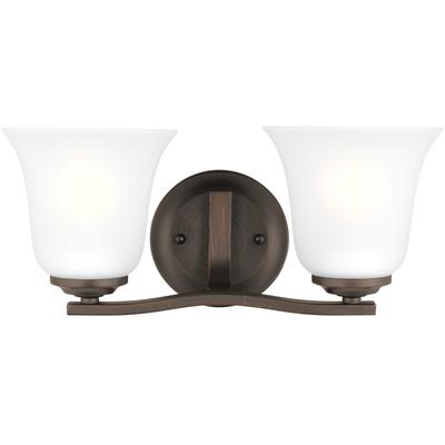 Generation Lighting - Emmons 2-Light Wall/Bath Fixture - Bronze - 4439002-710