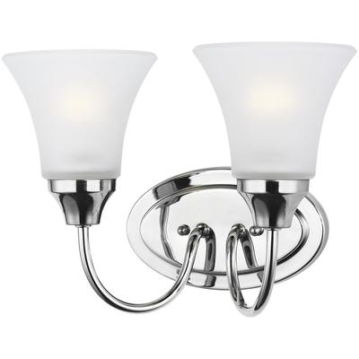 Generation Lighting - Holman 2-Light Wall/Bath Fixture - Chrome - 44806-05