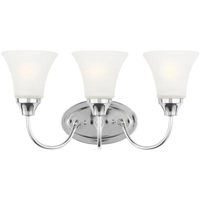 Generation Lighting - Holman 3-Light LED Wall/Bath Fixture - Chrome - 44807EN3-05