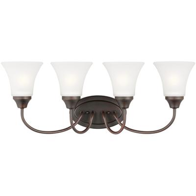 Generation Lighting - Holman 4-Light Wall/Bath Fixture - Bronze - 44808-710