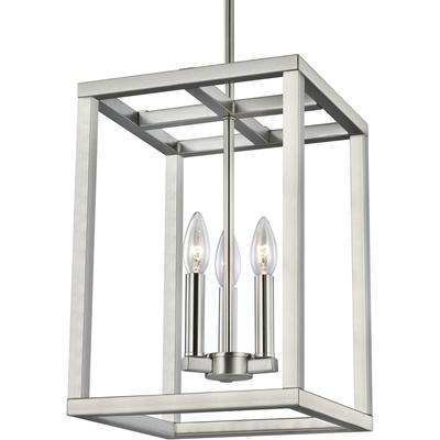 Generation Lighting - Moffet Street 3-Light Hall/Foyer Fixture - Brushed Nickel - 5134503-962