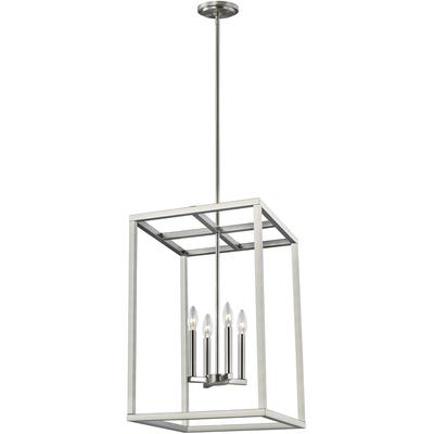 Generation Lighting - Moffet Street 4-Light Hall/Foyer Fixture - Brushed Nickel - 5134504EN-962