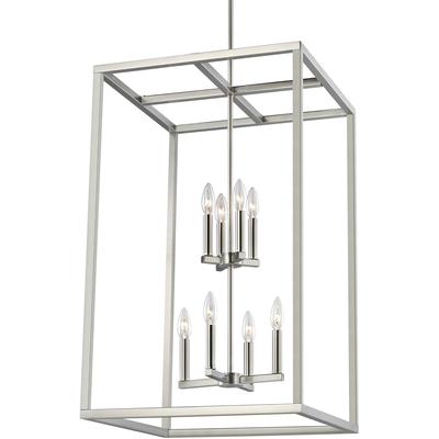 Generation Lighting - Moffet Street 8-Light Hall/Foyer Fixture - Brushed Nickel - 5134508-962