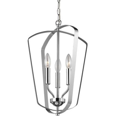 Generation Lighting - Romee Small 3-Light Hall/Foyer Fixture - Chrome - 5134903-05