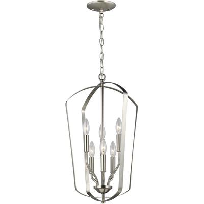 Generation Lighting - Romee Large 6-Light Hall/Foyer Fixture - Brushed Nickel - 5134906-962