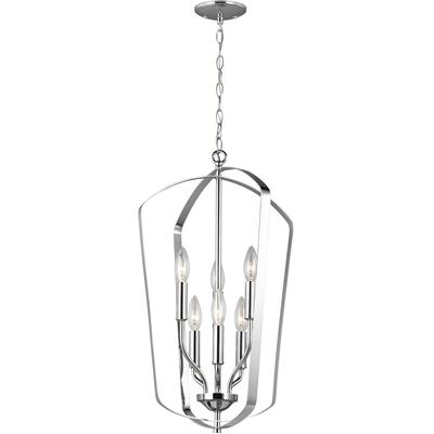 Generation Lighting - Romee Large 6-Light Hall/Foyer Fixture - Chrome - 5134906EN-05