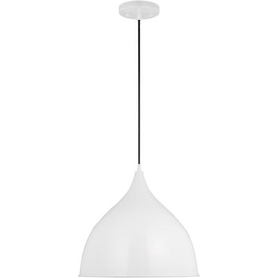 Generation Lighting - Grant One-Light Pendant - White - 6001001-15