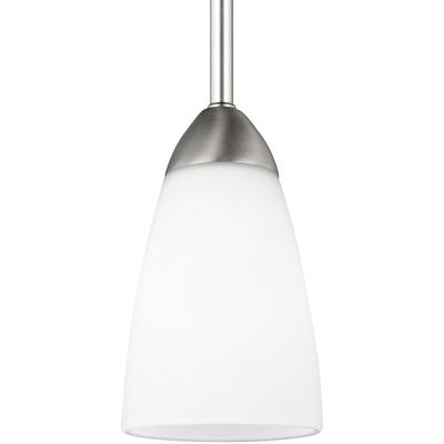 Generation Lighting - Seville 1-Light Mini-Pendant - Brushed Nickel - 6120201-962