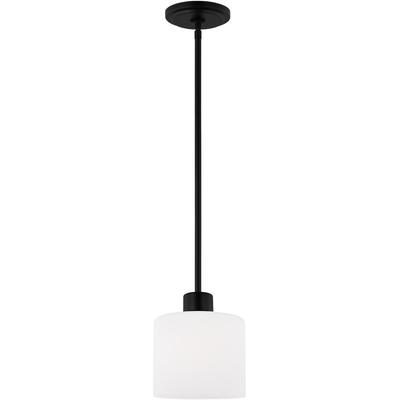 Generation Lighting - Canfield One-Light LED Mini-Pendant - Midnight Black - 6128801EN3-112