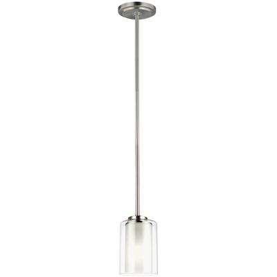 Generation Lighting - Elmwood Park 1-Light Mini-Pendant - Brushed Nickel - 6137301EN3-962