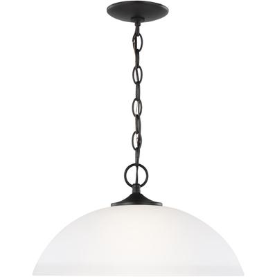 Generation Lighting - Geary 1-Light LED Pendant - Midnight Black - 6516501EN3-112