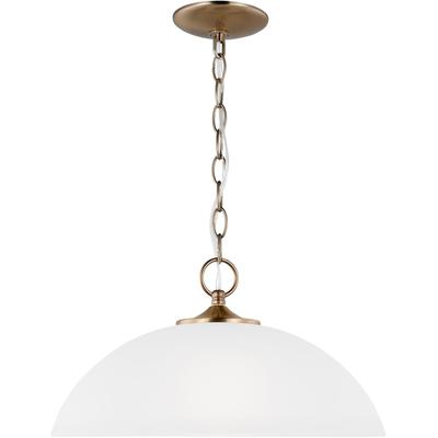 Generation Lighting - Geary One-Light LED Pendant - Satin Brass - 6516501EN3-848