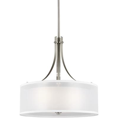 Generation Lighting - Elmwood Park 3-Light Pendant - Brushed Nickel - 6537303EN3-962