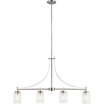 Generation Lighting - Elmwood Park 4-Light Island Pendant - Brushed Nickel - 6637304EN3-962