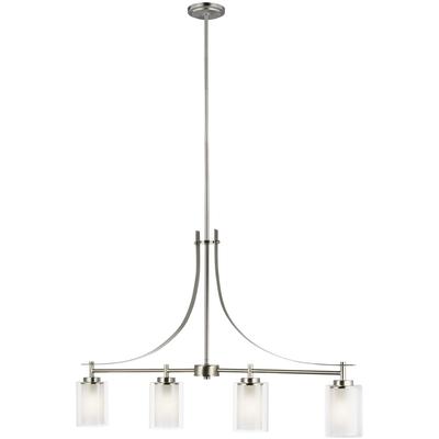 Generation Lighting - Elmwood Park 4-Light Island Pendant - Brushed Nickel - 6637304EN3-962