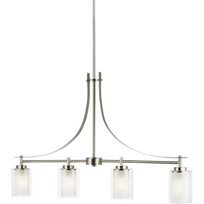 Generation Lighting - Elmwood Park 4-Light Island Pendant - Brushed Nickel - 6637304EN3-962