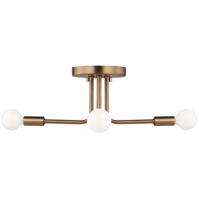 Generation Lighting - Van Four-Light Semi-Flush Mount - Satin Brass - 7000204-848