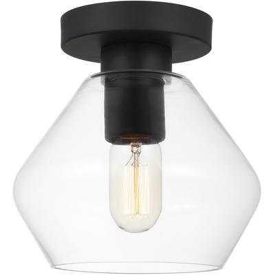 Generation Lighting - Jett One-Light Wall/Ceiling Semi-Flush Mount - Midnight Black - 7002401-112