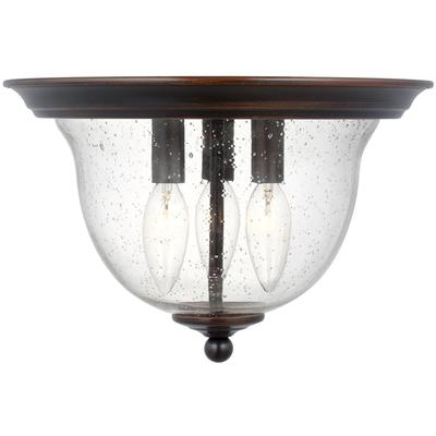 Generation Lighting - Belton 3-Light Ceiling Flush Mount - Bronze - 7514503-710