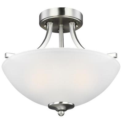 Generation Lighting - Geary Small 2-Light Semi-Flush Convertible Pendant - 7716502-962