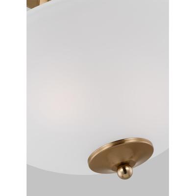 Generation Lighting - Geary Small Two-Light LED Semi-Flush Convertible Pendant - Satin Brass - 7716502EN3-848