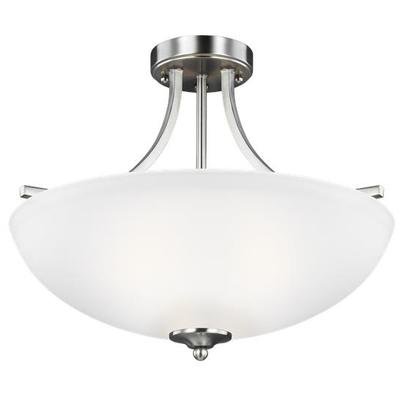 Generation Lighting - Geary Medium 3-Light Semi-Flush Convertible Pendant - 7716503-962