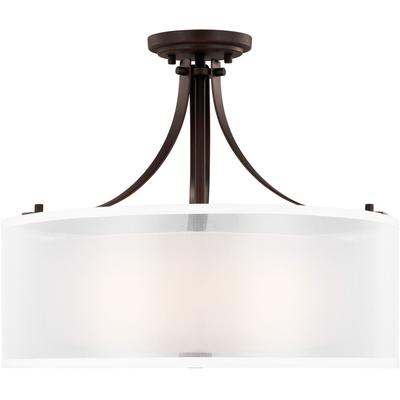 Generation Lighting - Elmwood Park 3-Light Semi-Flush Mount - 7737303EN3-710