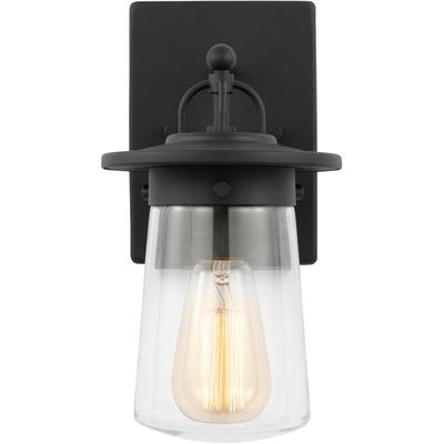 Generation Lighting - Tybee 1-Light Small Outdoor Wall Lantern - Black - 8508901-12