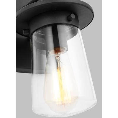 Generation Lighting - Tybee 1-Light Small Outdoor Wall Lantern - Black - 8508901-12