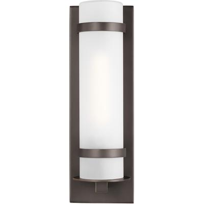 Generation Lighting - Alban Small 1-Light Outdoor Wall Lantern - Antique Bronze - 8518301-71