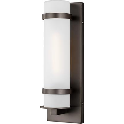 Generation Lighting - Alban Small 1-Light Outdoor Wall Lantern - Antique Bronze - 8518301-71