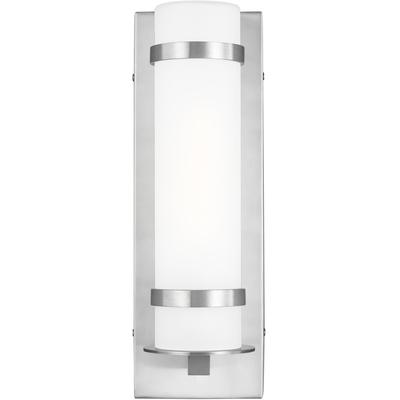 Generation Lighting - Alban Small 1-Light Outdoor Wall Lantern - Satin Aluminum - 8518301EN3-04