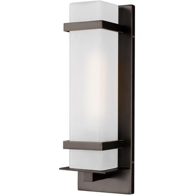 Generation Lighting - Alban Small 1-Light Outdoor Wall Lantern - Antique Bronze - 8520701-71