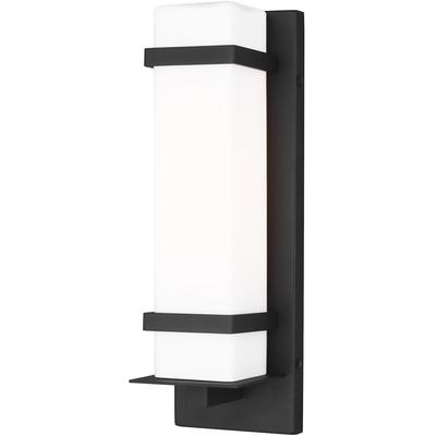 Generation Lighting - Alban Small 1-Light LED Outdoor Wall Lantern - Black - 8520701EN3-12