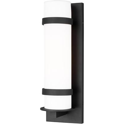 Generation Lighting - Alban Medium 1-Light Outdoor Wall Lantern - Black - 8618301-12