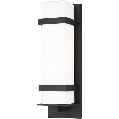 Generation Lighting - Alban Medium 1-Light LED Outdoor Wall Lantern - Black - 8620701EN3-12