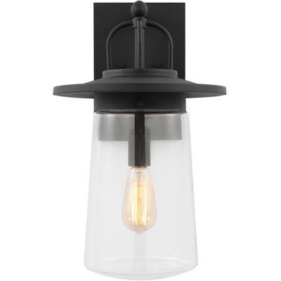 Generation Lighting - Tybee 1-Light Large Outdoor Wall Lantern - Black - 8708901-12