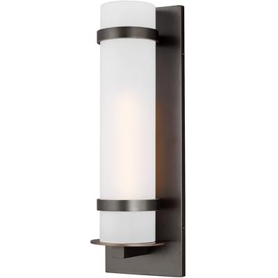 Generation Lighting - Alban Large 1-Light Outdoor Wall Lantern - Antique Bronze - 8718301-71