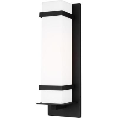 Generation Lighting - Alban Large 1-Light LED Outdoor Wall Lantern - Black - 8720701EN3-12