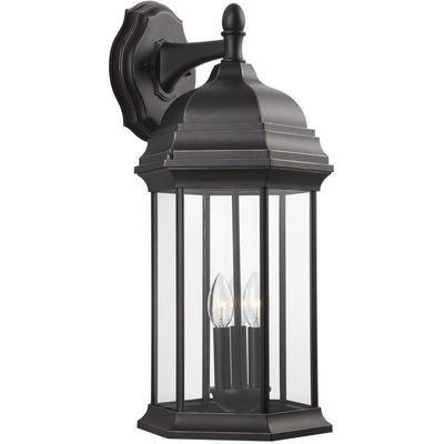 Generation Lighting - Sevier Extra Large 3-Light Downlight Outdoor Wall Lantern - Antique Bronze - 8738703-71