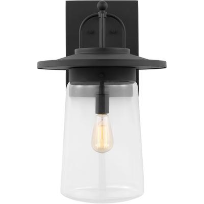 Generation Lighting - Tybee 1-Light Extra-Large Outdoor Wall Lantern - Black - 8808901-12