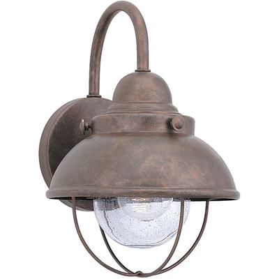 Generation Lighting - Sebring Small 1-Light LED Outdoor Wall Lantern - Weathered Copper - 8870EN3-44