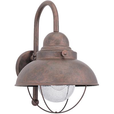 Generation Lighting - Sebring Large 1-Light LED Outdoor Wall Lantern - Weathered Copper - 8871EN3-44