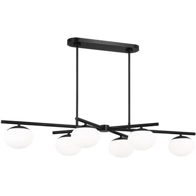 Generation Lighting Designers - Lune Medium 4-Light Linear Chandelier - Aged Iron - EC1264AI