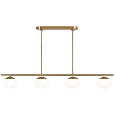 Generation Lighting Designers - Lune Large 6-Light Linear Chandelier - Burnished Brass - EC1276BBS