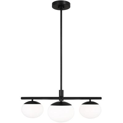 Generation Lighting Designers - Lune 3-Light Semi-Flush Mount - Aged Iron - EF1063AI