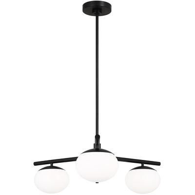 Generation Lighting Designers - Lune 3-Light Semi-Flush Mount - Aged Iron - EF1063AI