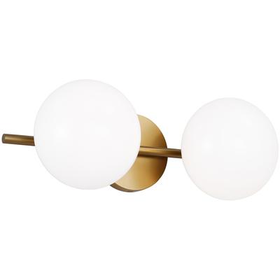 Generation Lighting Designers - Lune 2-Light Vanity Light - Burnished Brass - EV1012BBS