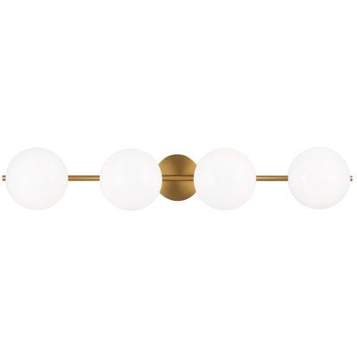 Generation Lighting Designers - Lune 4-Light Vanity Light - Burnished Brass - EV1014BBS