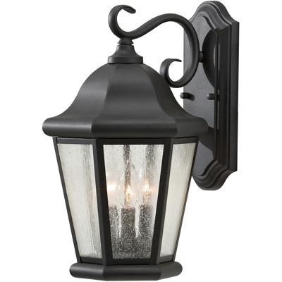 Generation Lighting - Martinsville Large 3-Light Outdoor Wall Lantern - Black - OL5902BK